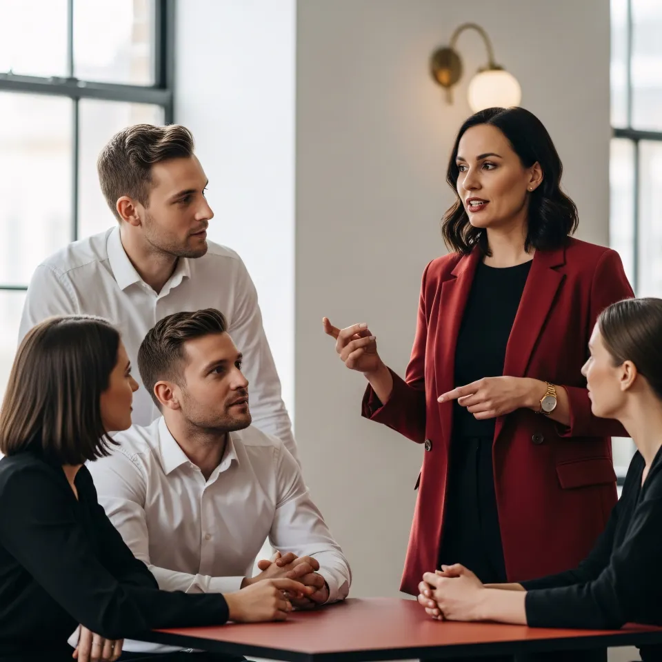Equipa em momento de conversa e reflexão
